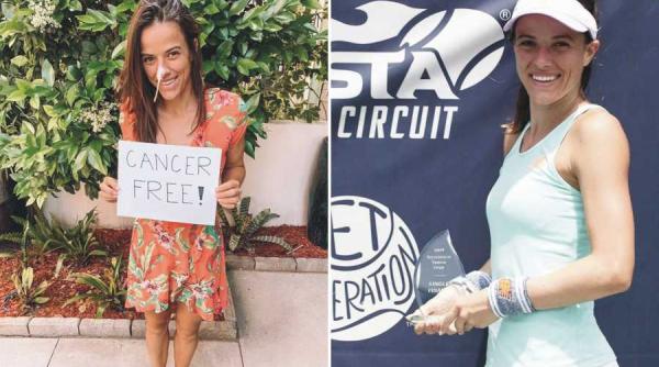 nicole gibbs primul meci dupa ce a scapat de cancer joaca cu simona halep
