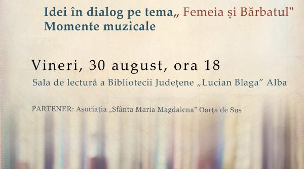 femeia si barbatul dezbatere la biblioteca judeteana lucian blaga alba