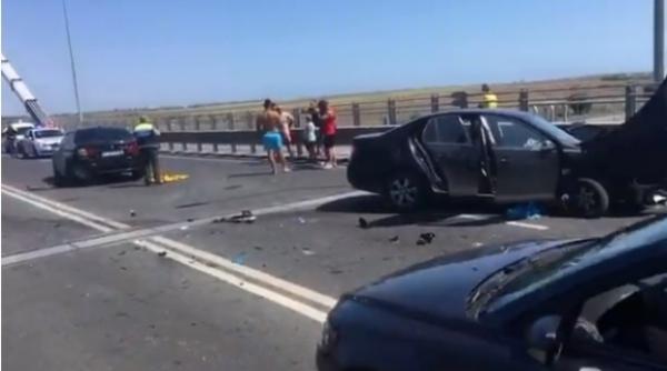 accident in lant pe autostrada a2 bucuresti constanta