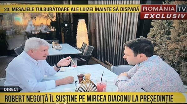 robert negoita il sustine pe mircea diaconu la alegerile prezidentiale