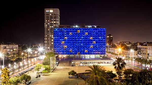 ambasada uniunii europene in israel vandalizata cu graffiti