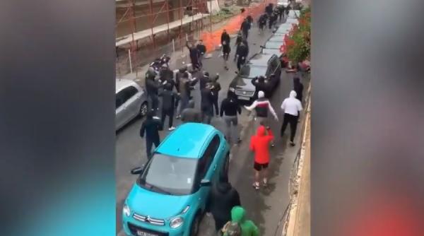 bataie generala intre suporteri la timisoara video 25 de persoane ridicate de politisti