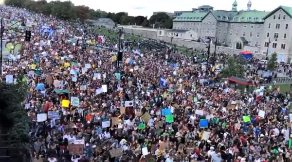 greva mondiala pentru clima sute de mii de participanti alaturi de greta thunberg in montreal
