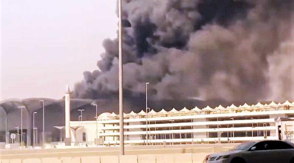 incendiu intr o gara din arabia saudita cinci raniti si traficul suspendat