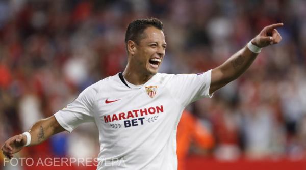 sevilla apoel 1 0 chicharito a marcat unicul gol al partidei
