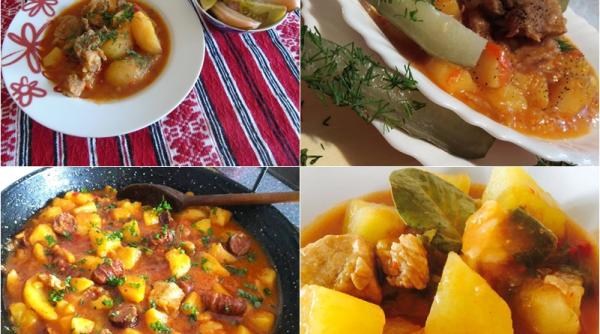 tocanita de cartofi cu carne de porc reteta traditional romaneasca