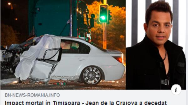 inca un fake news pe internet stire falsa cu moartea lui jean de la craiova mii de oameni pacaliti