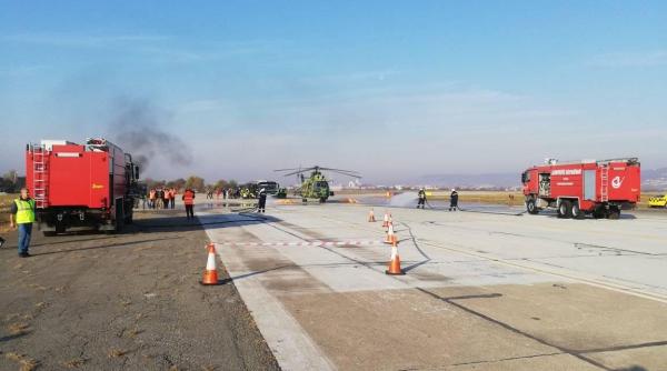 accident aviatic simulat pe aeroportul avram iancu din cluj napoca