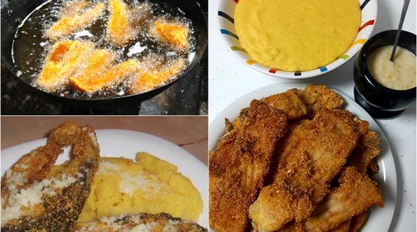 peste prajit cu mujdei si mamaliguta reteta preferata a romanilor