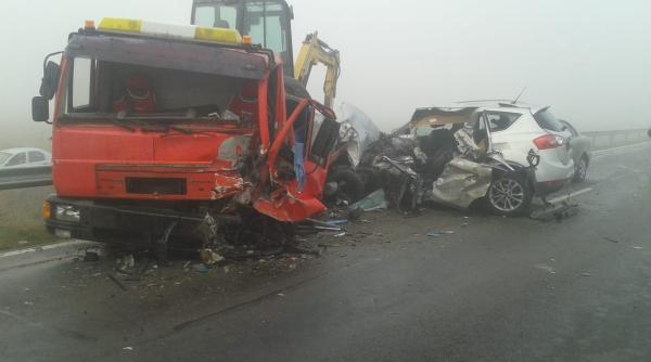 accident grav din cauza cetii trafic blocat pe dn 2b