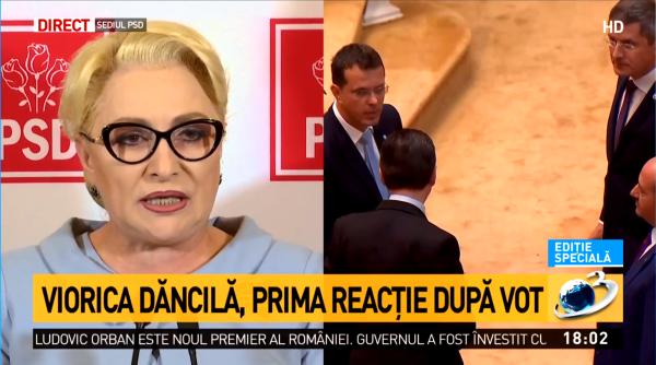 viorica dancila primele reactii dupa trecere guvernului orban