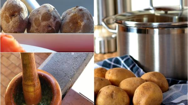 cartofi fierti in crusta de sare cu mujdei picant reteta simpla de post