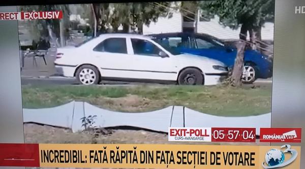 fata rapita din fata sectiei de votare in baia mare