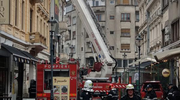 incendiu puternic la un imobil din centrul capitalei