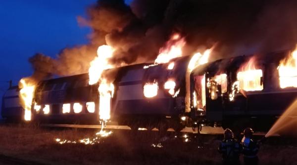 trafic feroviar reluat in urma incendiului la un tren in teleorman