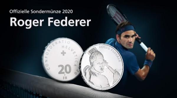 elvetia va lansa monede de aur si argint cu efigia lui roger federer