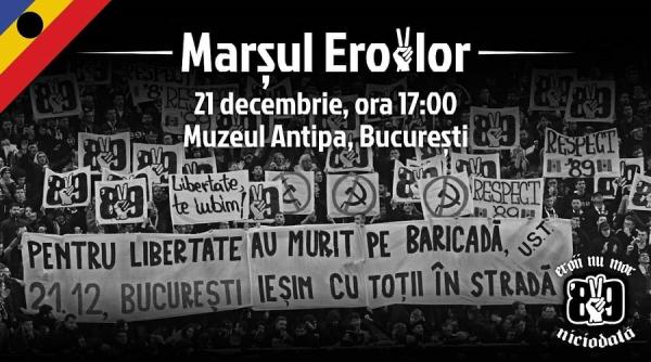 ultrasii romani comemoreaza eroii revolutiei marsul eroilor in bucuresti