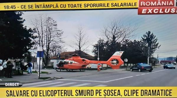 accident dramatic salvare cu elicopterul smurd pe sosea