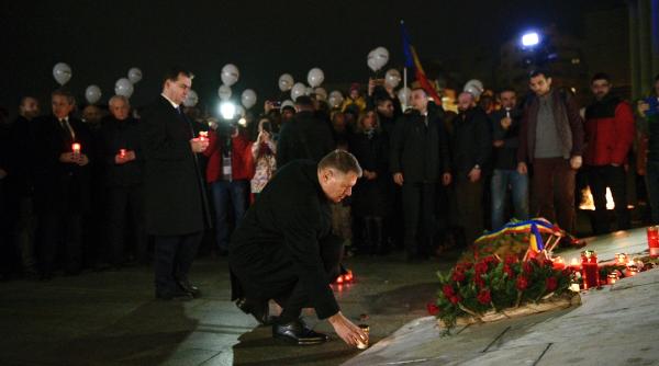 iohannis replici cu un barbat la marsul pentru revolutie