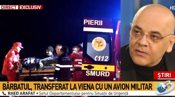 pacientul cu arsuri pe 50prc din corp a plecat catre spitalul din viena