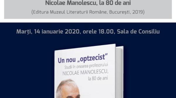 un nou optzecist studii in onoarea profesorului nicolae manolescu la 80 de ani