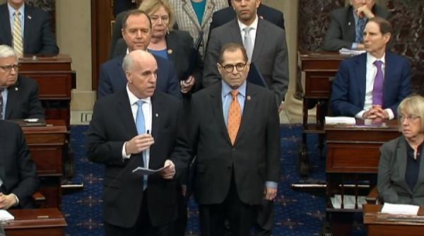 demitere trump prima etapa actul de acuzare a fost citit in senat