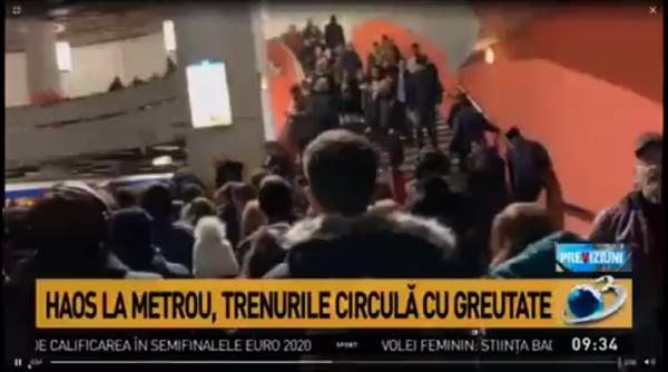 aglomeratie la metrou trenurile circula cu greutate