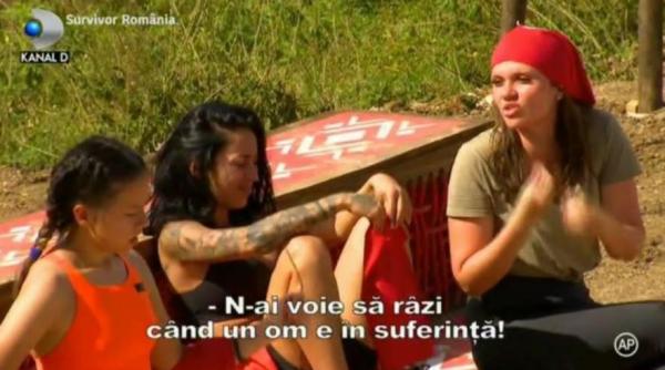 cristina siscanu si andi cearta la survivor romania razi ca fraierul nu te certa cu mine nu esti in masura