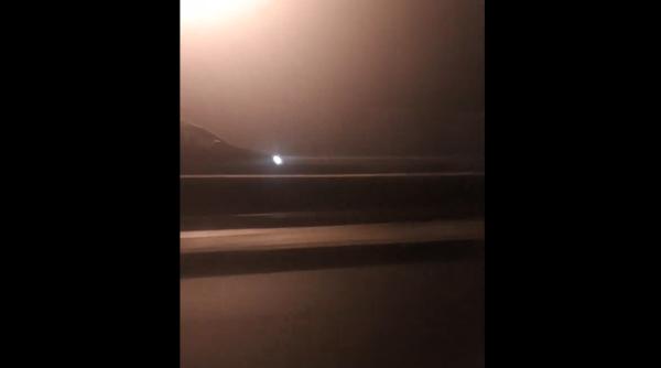 la un pas de tragedie pe contrasens pe intuneric si ceata