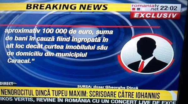dinca a ingropat 100 000 de euro intr un loc secret