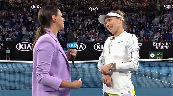 simona halep primele declaratii dupa victoria cu dart a fost putin periculos