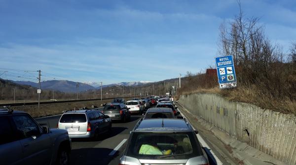 aglomeratie pe dn1  coloana in statiunile de pe valea prahovei