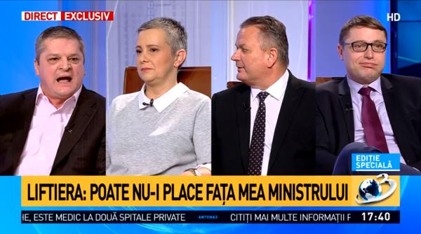 cristescu guran scandal la antena 3 pot sa va dau o pastila sa va calmati un pic credeti ca daca tipati sunteti interesant