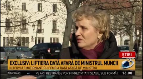 liftiera concediata de la ministerul muncii primul interviu sunt suparata