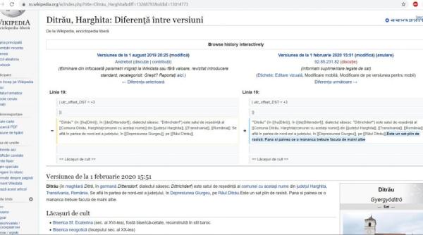 wikipedia gafa uriasa despre cazul ditrau la scurt timp modificarea a fost stearsa