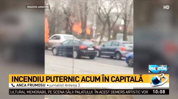 incendiu violent in capitala