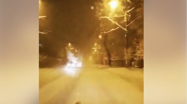 imagini din bucuresti dupa codul portocaliu de viscol video