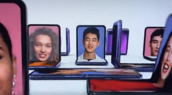 samsung galaxy z flip reclama in timpul premiilor oscar cum se indoaie noul telefon