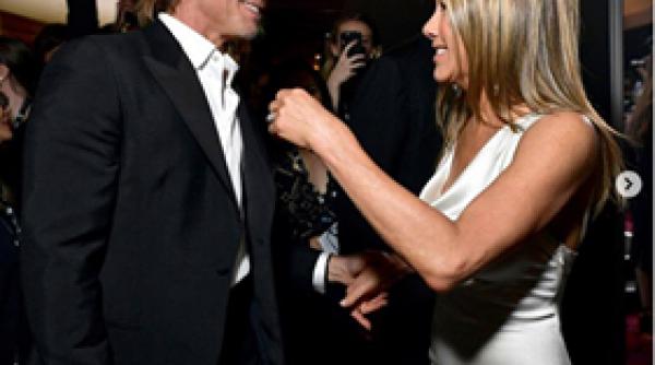 dezamagire pentru fani brad pitt si jennifer aniston intalnire scurta dupa oscar