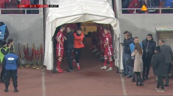 incidente la meciul dinamo fcsb la scorul de 2 1