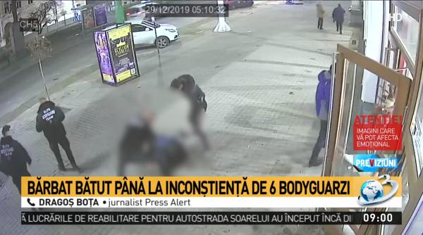 barbat snopit in bataie de mai multi agenti de paza din arad