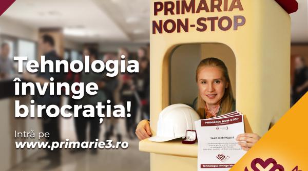 in sectorul 3 primaria e non stop taxe si impozite autorizatii solicitari totul se rezolva online