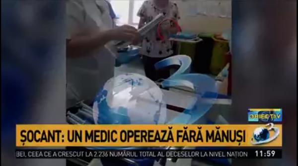 un medic de la spitalul grigore alexandrescu opereaza fara manusi