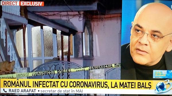 raed arafat primele declaratii dupa ce romanul infectat cu coronavirus a ajuns la matei bals