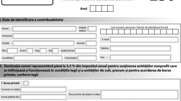 noul formular 230  ce s a schimbat si care este data limita a depunerii a declaratiei