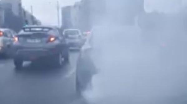 perdea de fum in traficul capitalei cum a fost filmat un sofer