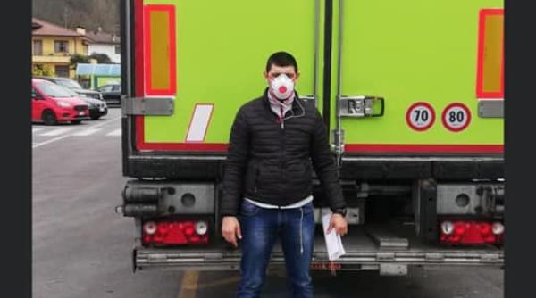 sofer roman de tir in italia se vedea pe langa masca panica din din ochii lor