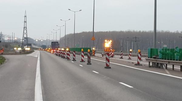 pericol pe autostrada a2 trafic restrictionat interventie de urgenta