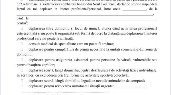 coronavirus descarca aici declaratia pe propria raspundere pentru a merge la cumparaturi si serviciu