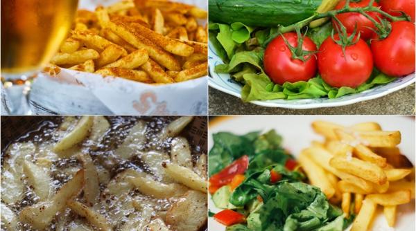 cartofi prajiti crocanti cu salata de vara deliciul din post